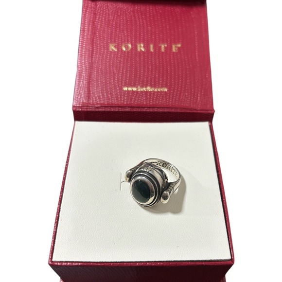 KORITE Women’s Sterling Silver Ammolite Ring - Picture 3 of 5